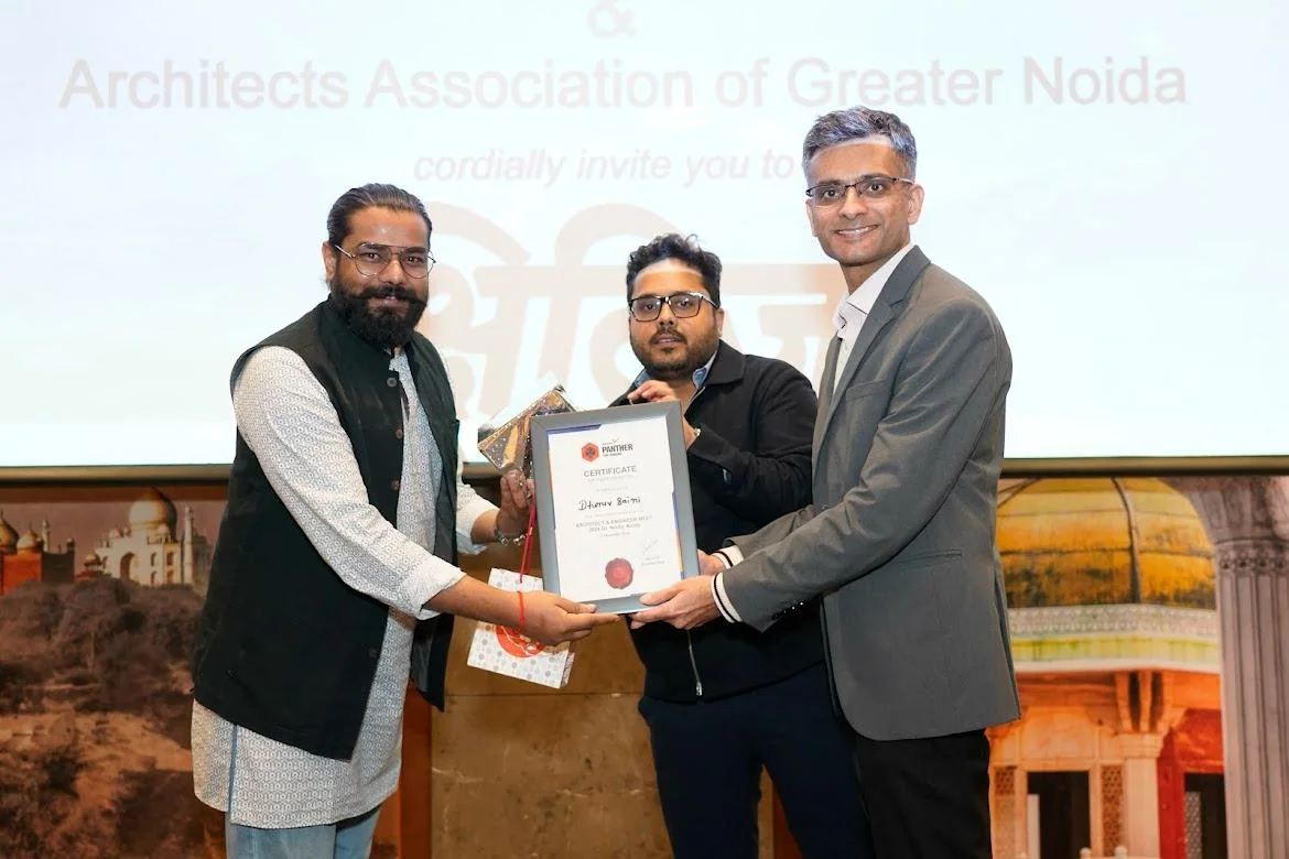 Recognition presented at a professional architecture event