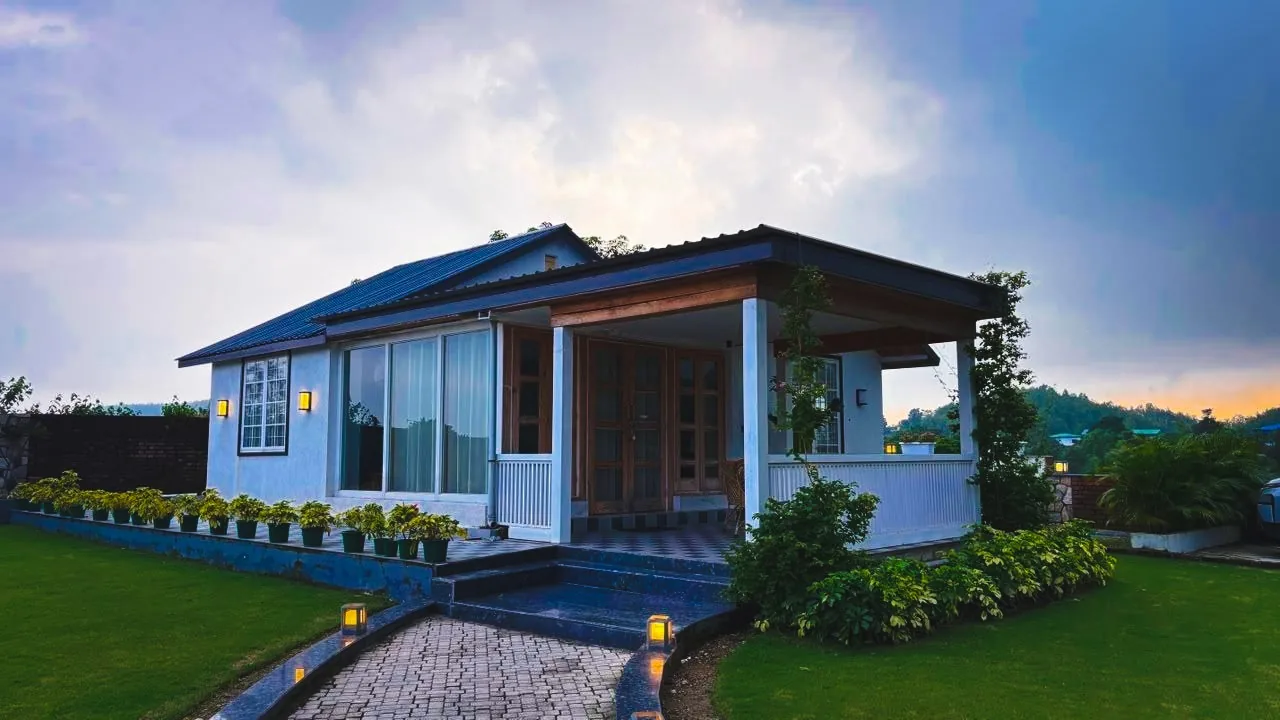 Garden pavilion at the Mussoorie project
